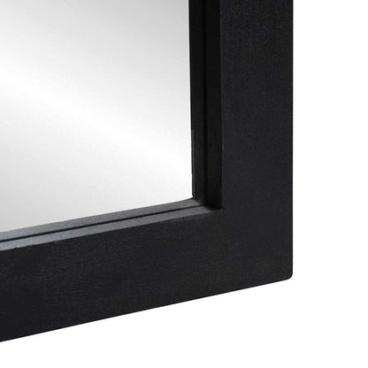 Bathroom Mirror with Mirror Black and Silver 70 x 50 x 2.5 cm