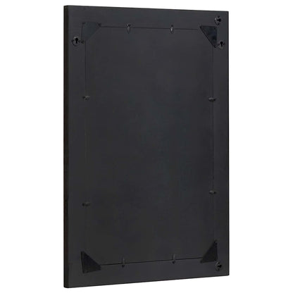 Bathroom Mirror with Mirror Black and Silver 70 x 50 x 2.5 cm