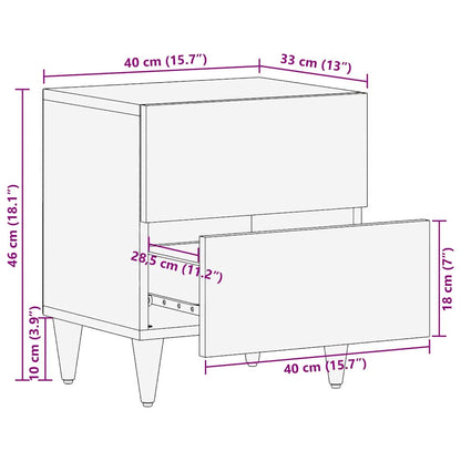 Bedside Tables with Drawer 40 x 33.5 x 46 cm