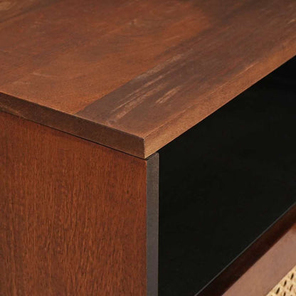 Bedside Tables Brown 50 x 33 x 60 cm Cane and solid mango wood