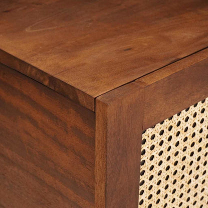 Coffee Tables Brown 100 x 54 x 40 cm Cane and solid mango wood