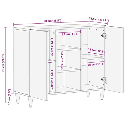 Media Storage Cabinets & Racks Brown 90 x 33.5 x 75 cm