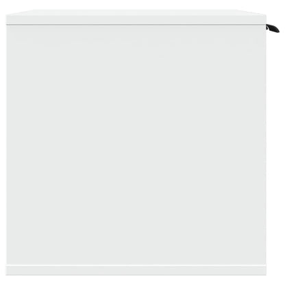Cat Litter Box Enclosure White 60x40x40 cm Engineered Wood