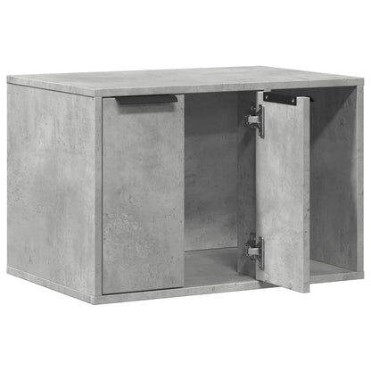 Cat Litter Box Enclosure Concrete Grey 60x40x40 cm Engineered Wood