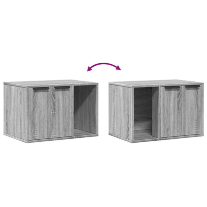Cat Litter Box Enclosure Grey Sonoma 60x40x40 cm Engineered Wood