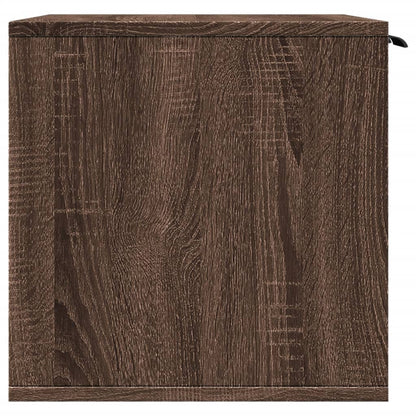 Cat Litter Box Enclosure Brown Oak 60x40x40 cm Engineered Wood