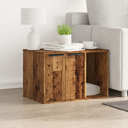 Cat Litter Box Enclosure Old Wood 60x40x40 cm Engineered Wood