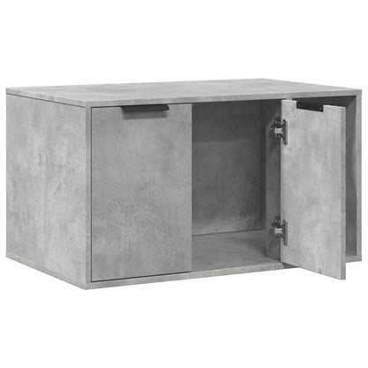Cat Litter Box Enclosure Concrete Grey 80x50x45 cm Engineered Wood