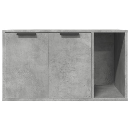Cat Litter Box Enclosure Concrete Grey 80x50x45 cm Engineered Wood