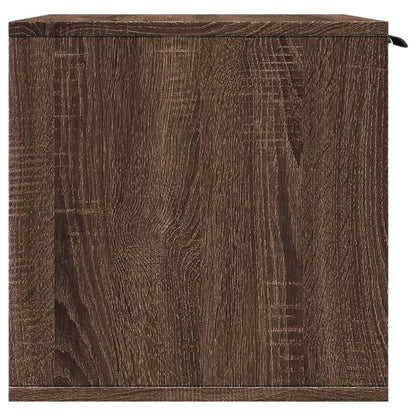 Cat Litter Box Enclosure Brown Oak 80x50x45 cm Engineered Wood