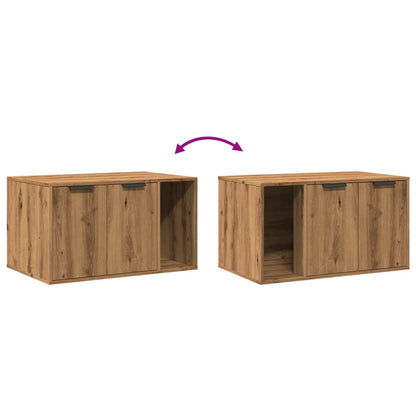 Cat Litter Box Enclosure Artisian Oak 80x50x45 cm Engineered Wood