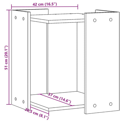 Cat Litter Box Enclosure Black 42x42x51 cm Engineered Wood