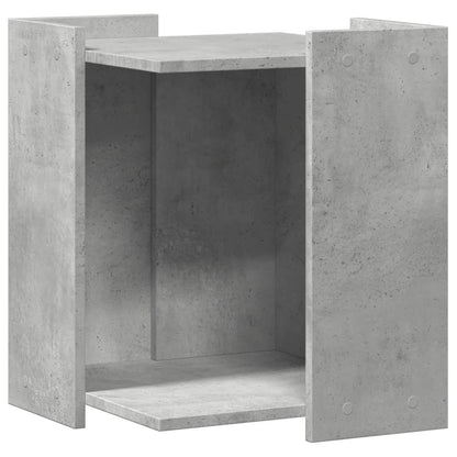 Cat Litter Box Enclosure Concrete Grey 42x42x51 cm Engineered Wood