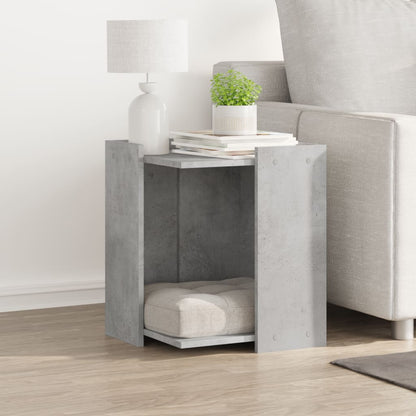 Cat Litter Box Enclosure Concrete Grey 42x42x51 cm Engineered Wood