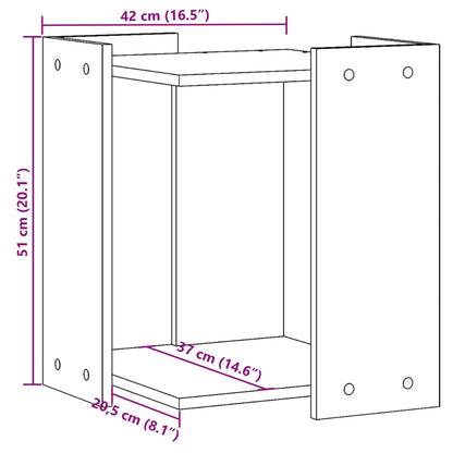 Cat Litter Box Enclosure Concrete Grey 42x42x51 cm Engineered Wood