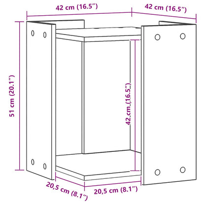 Cat Litter Box Enclosure Artisian Oak 42x42x51 cm Engineered Wood