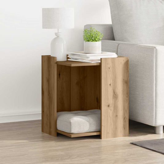 Cat Litter Box Enclosure Artisian Oak 42x42x51 cm Engineered Wood