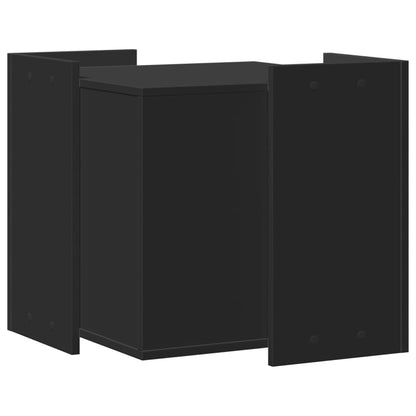 Cat Litter Box Enclosure Black 53x53x51 cm Engineered Wood