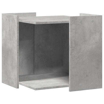 Cat Litter Box Enclosure Concrete Grey 53x53x51 cm Engineered Wood