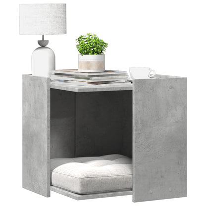 Cat Litter Box Enclosure Concrete Grey 53x53x51 cm Engineered Wood