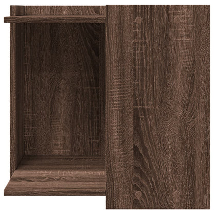Cat Litter Box Enclosure Brown Oak 53x53x51 cm Engineered Wood