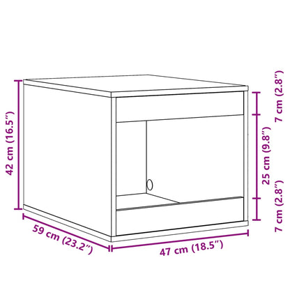 Cat Litter Box Enclosure Concrete Grey 47x59x42 cm Engineered Wood
