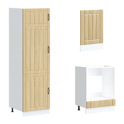 7 Piece Kitchen Cabinet Set Lucca Sonoma Oak Engineered Wood