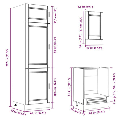 7 Piece Kitchen Cabinet Set Porto White Engineered Wood