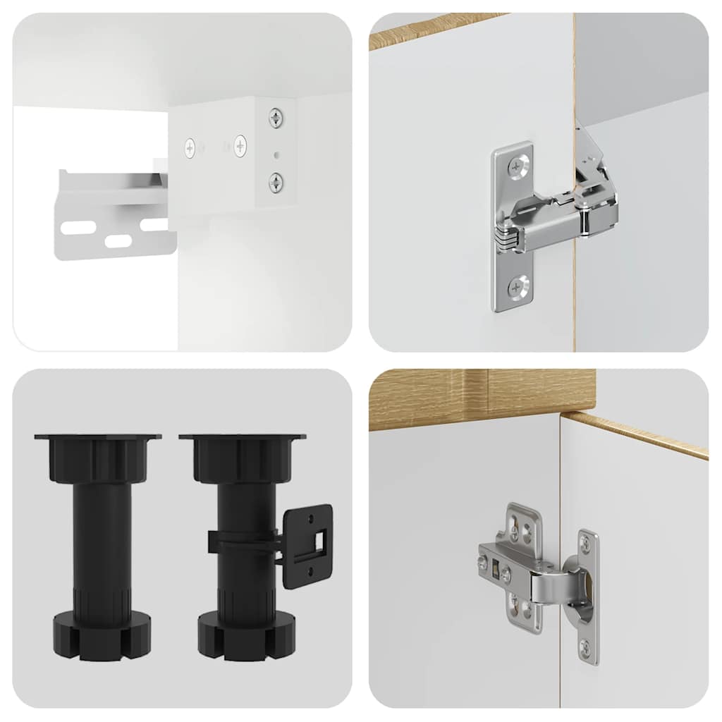 8 Piece Kitchen Cabinet Set Lucca Sonoma Oak Engineered Wood