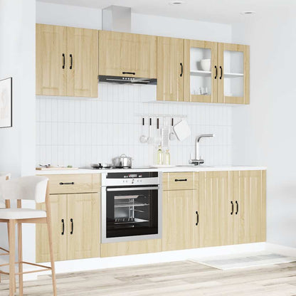 8 Piece Kitchen Cabinet Set Lucca Sonoma Oak Engineered Wood