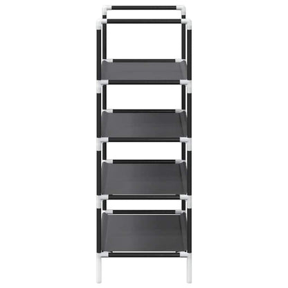 Shoe Rack 4-Tier Black 44x28x77 cm Non-woven Fabric