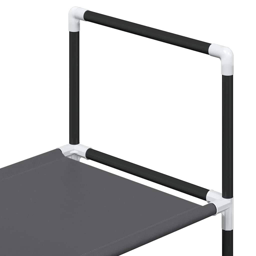 Shoe Rack 4-Tier Black 44x28x77 cm Non-woven Fabric