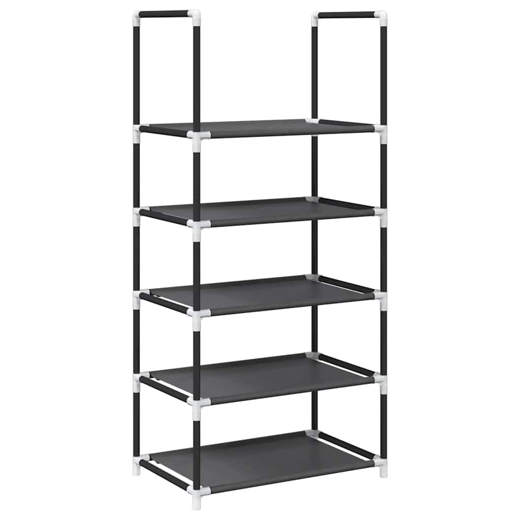 Shoe Rack 5-Tier Black 44x28x94 cm Non-woven Fabric