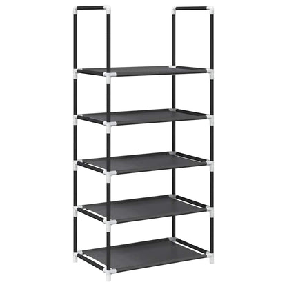 Shoe Rack 5-Tier Black 44x28x94 cm Non-woven Fabric