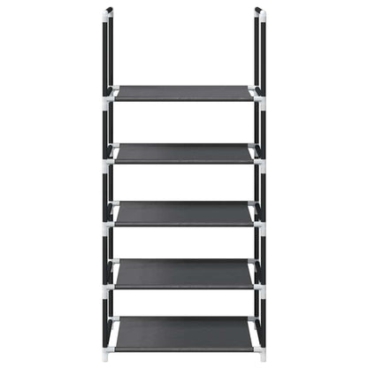 Shoe Rack 5-Tier Black 44x28x94 cm Non-woven Fabric
