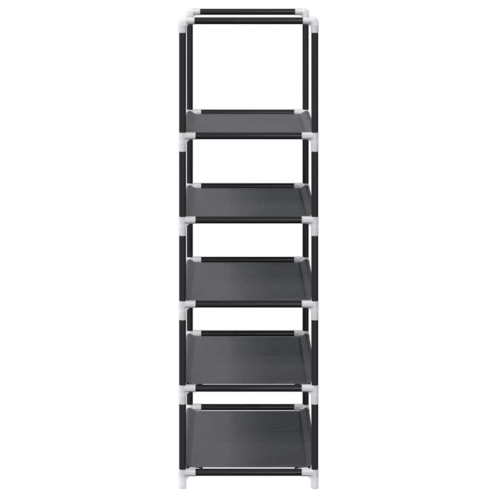 Shoe Rack 5-Tier Black 44x28x94 cm Non-woven Fabric