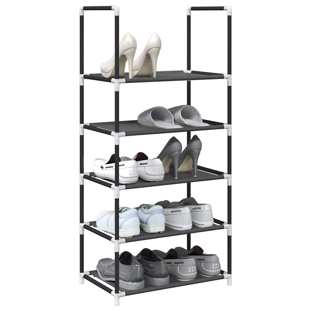 Shoe Rack 5-Tier Black 44x28x94 cm Non-woven Fabric