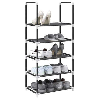 Shoe Rack 5-Tier Black 44x28x94 cm Non-woven Fabric