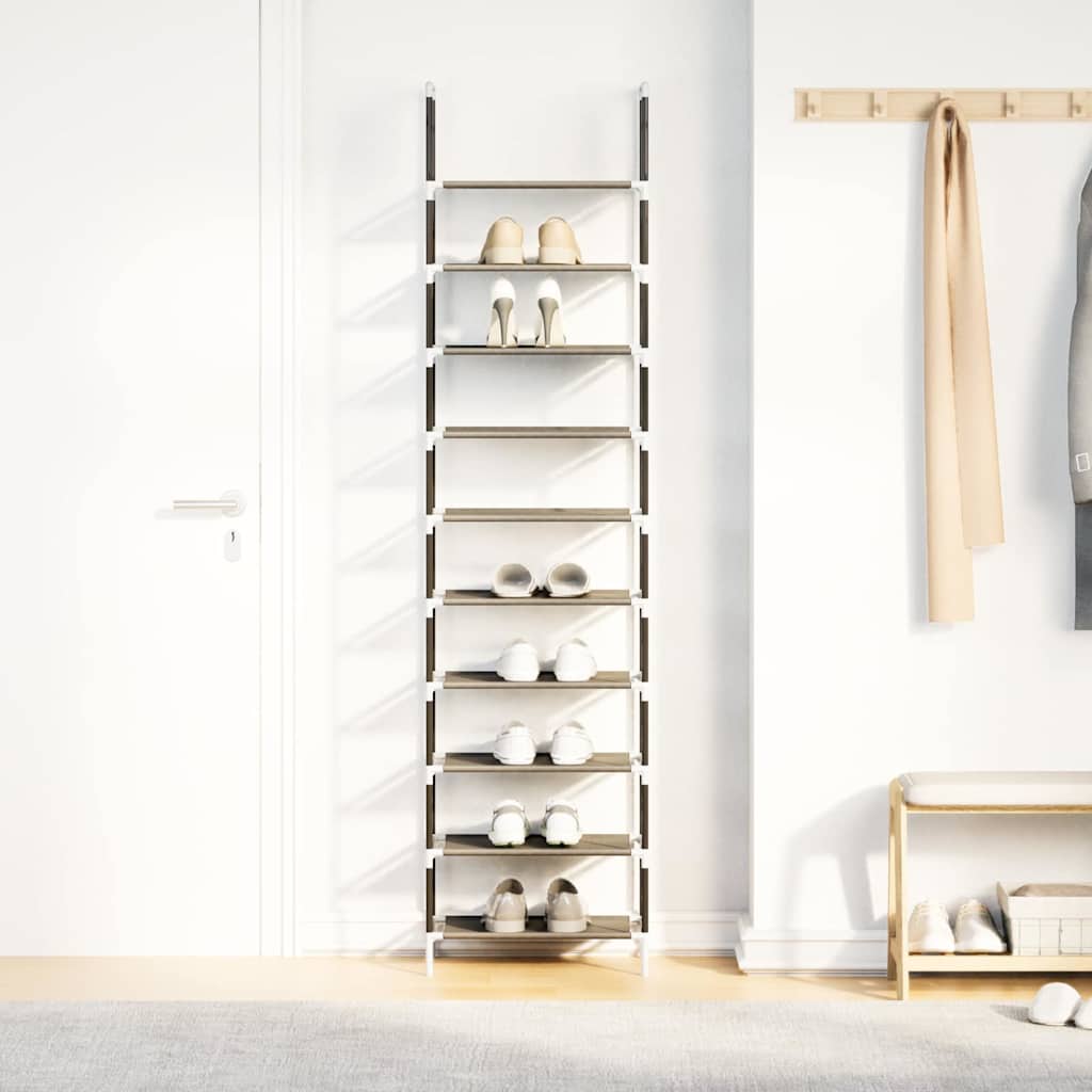 Shoe Rack 10-Tier Black 44x28x180 cm Non-woven Fabric
