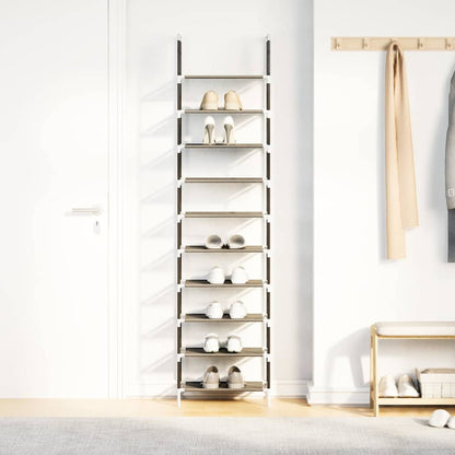 Shoe Rack 10-Tier Black 44x28x180 cm Non-woven Fabric
