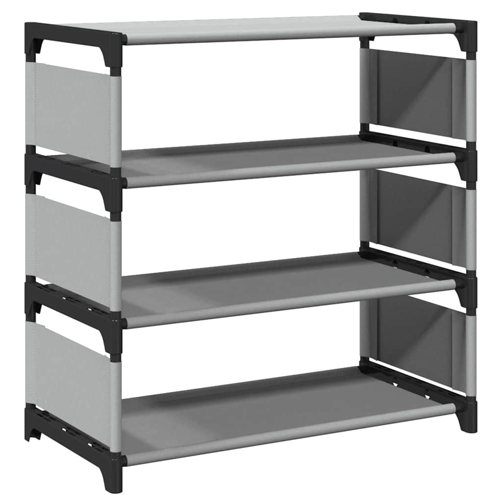 Shoe Rack 4-Tier Grey 54x28x55 cm Non-woven Fabric