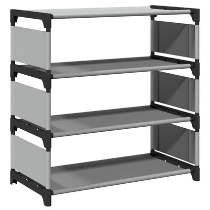 Shoe Rack 4-Tier Grey 54x28x55 cm Non-woven Fabric