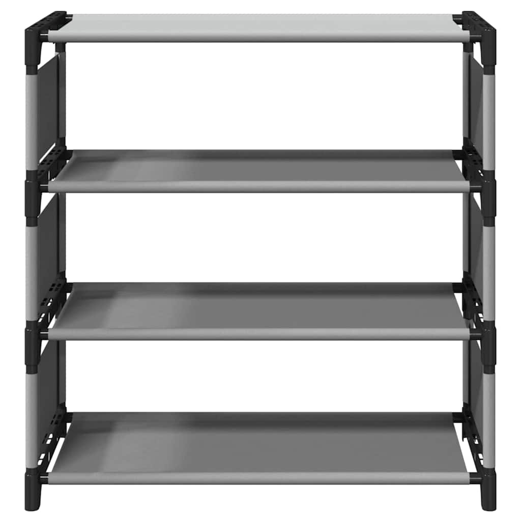 Shoe Rack 4-Tier Grey 54x28x55 cm Non-woven Fabric