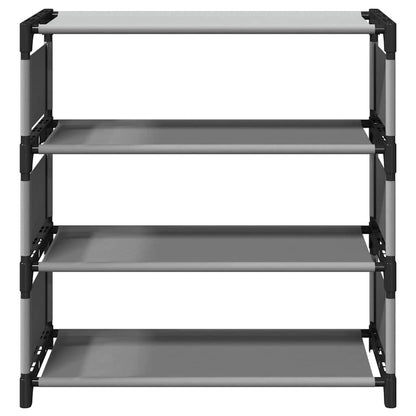 Shoe Rack 4-Tier Grey 54x28x55 cm Non-woven Fabric