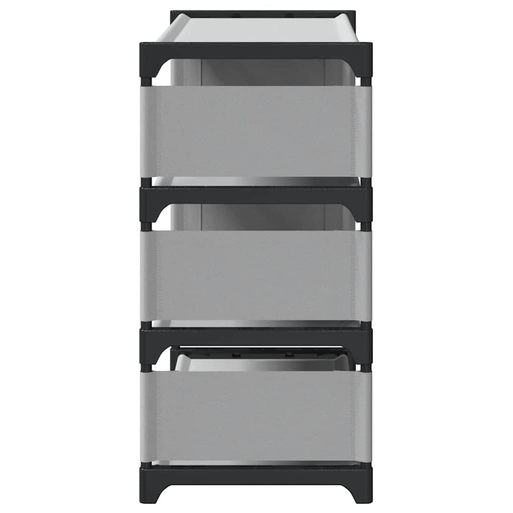 Shoe Rack 4-Tier Grey 54x28x55 cm Non-woven Fabric
