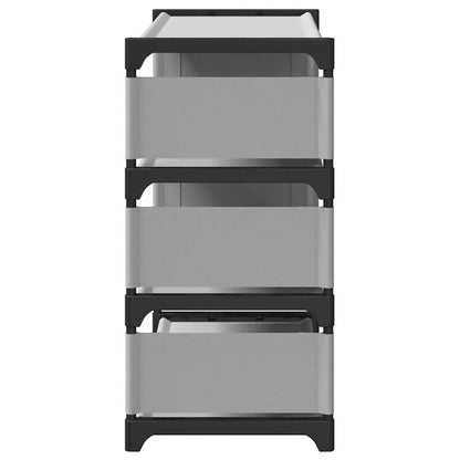 Shoe Rack 4-Tier Grey 54x28x55 cm Non-woven Fabric
