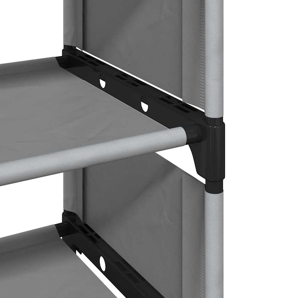 Shoe Rack 4-Tier Grey 54x28x55 cm Non-woven Fabric