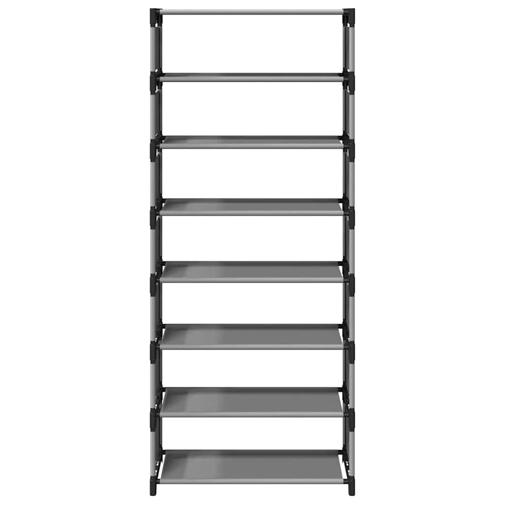 Shoe Rack 8-Tier Grey 54x28x124 cm Non-woven Fabric