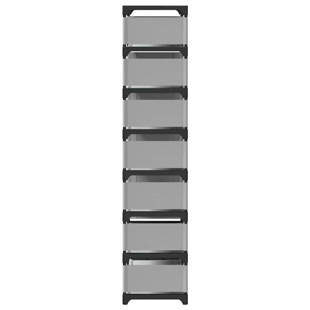 Shoe Rack 8-Tier Grey 54x28x124 cm Non-woven Fabric