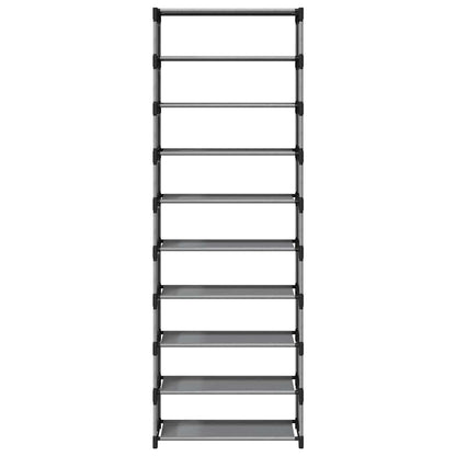 Shoe Rack 10-Tier Grey 54x28x158 cm Non-woven Fabric